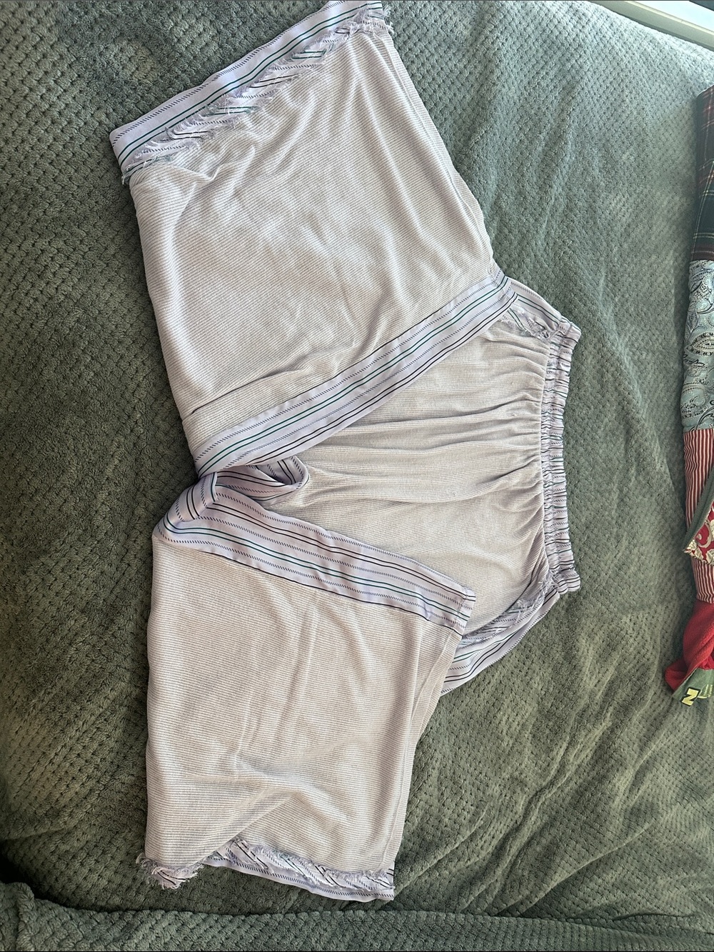Free People women’s Soft Lavender Lounge Shorts with Stripe Trim